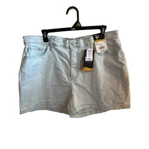 Lee Blue Denim Jean Shorts Light Wash Women's Size 18 High Rise NWT